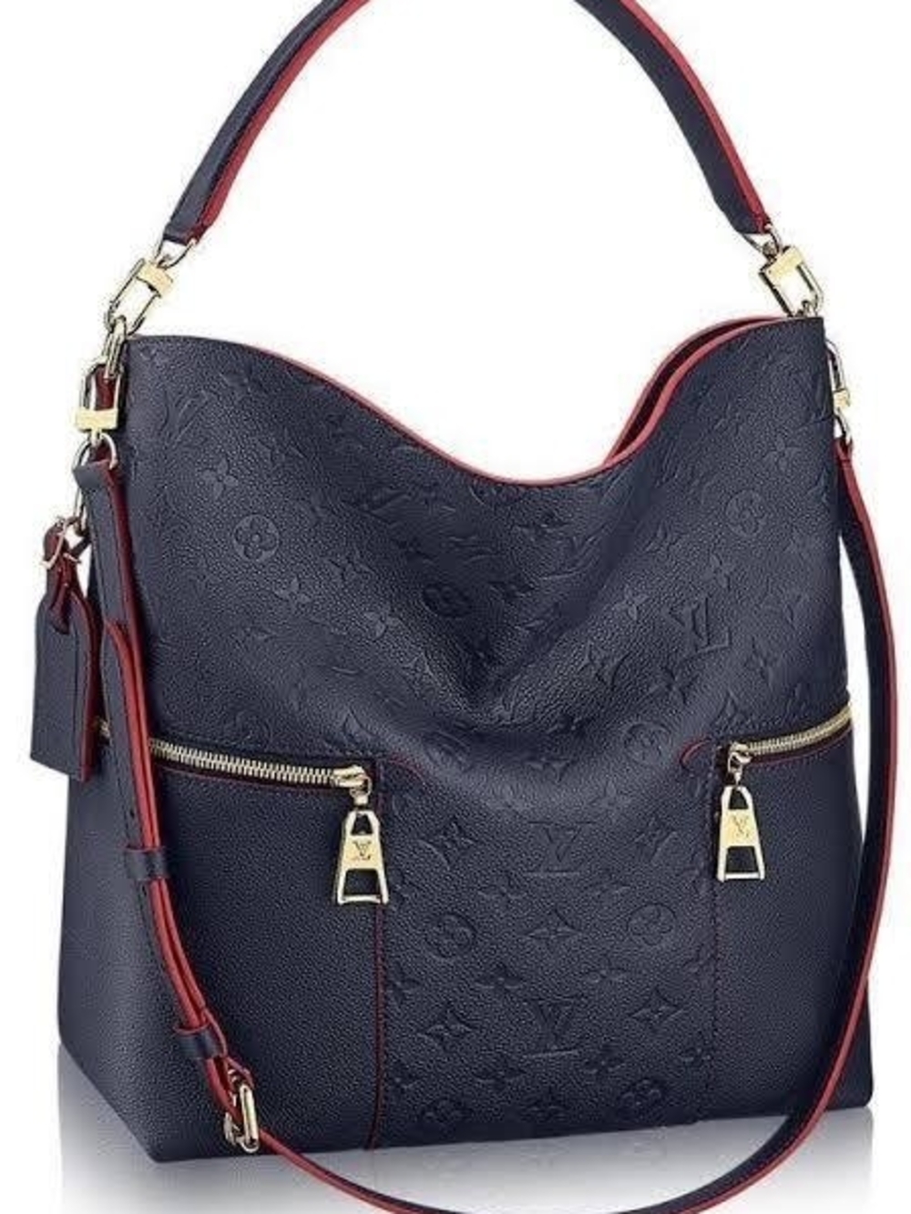 Louis Vuitton Melie Navy and Red Leather Shoulder Bag